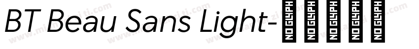 BT Beau Sans Light字体转换